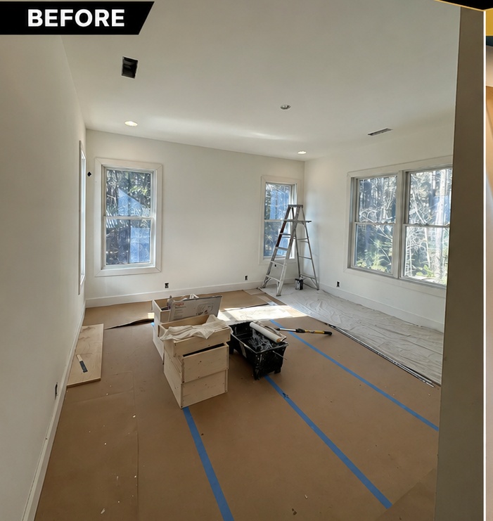 Before Interior Painting & Hardwood Flooring